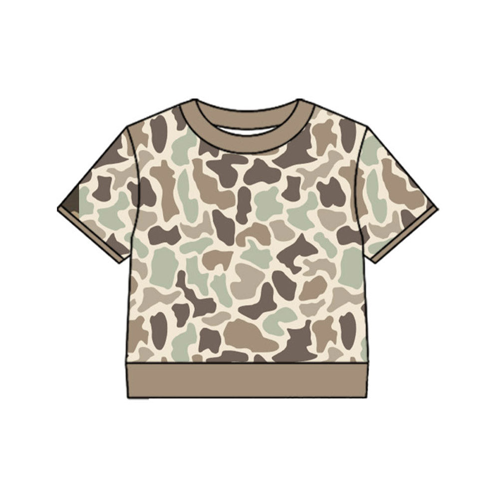 preorder BT1796 Camo Short Sleeve Boys Top