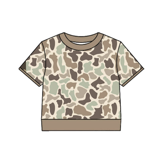 preorder BT1796 Camo Short Sleeve Boys Top