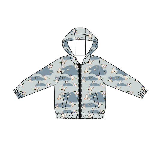 preorder BT1814 Hunting Camo Mallard Duck Zipper Hoodie Long Sleeve Boys Coat