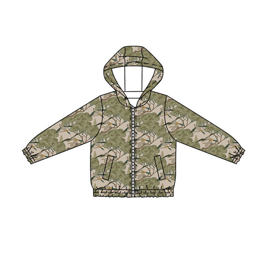 preorder BT1815 Hunting Camo Mallard Duck Zipper Hoodie Long Sleeve Boys Coat