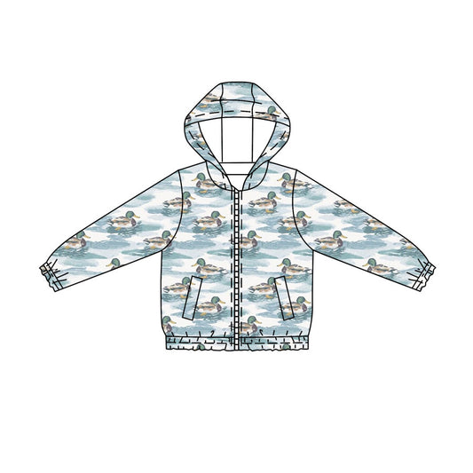 preorder BT1817 Hunting Camo Mallard Duck Zipper Hoodie Long Sleeve Boys Coat