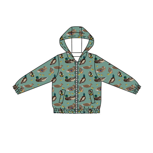 preorder BT1818 Hunting Mallard Duck Zipper Hoodie Long Sleeve Boys Coat