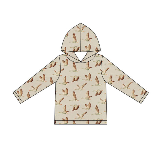 preorder BT1841 Hunting Mallard Duck Hoodie Long Sleeve Boys Top