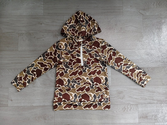 preorder Samples BT1854 Hunting Camo Pocket Zipper Hoodie Long Sleeve Boys Top