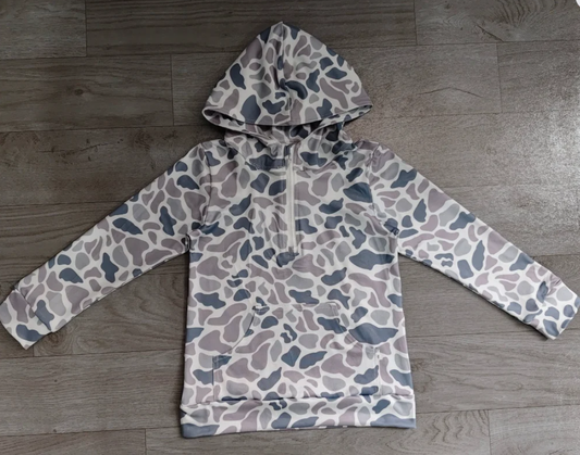 preorder Samples BT1873 Hunting Camo Zipper Long Sleeve Adult Man Top