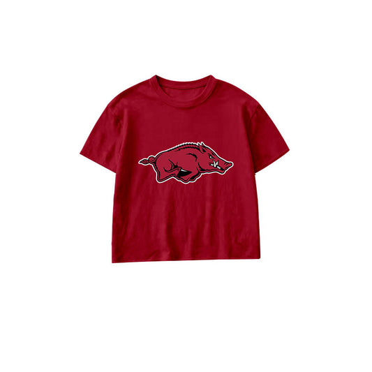 preorder BT1885 Items Red Short Slevve Boys Top