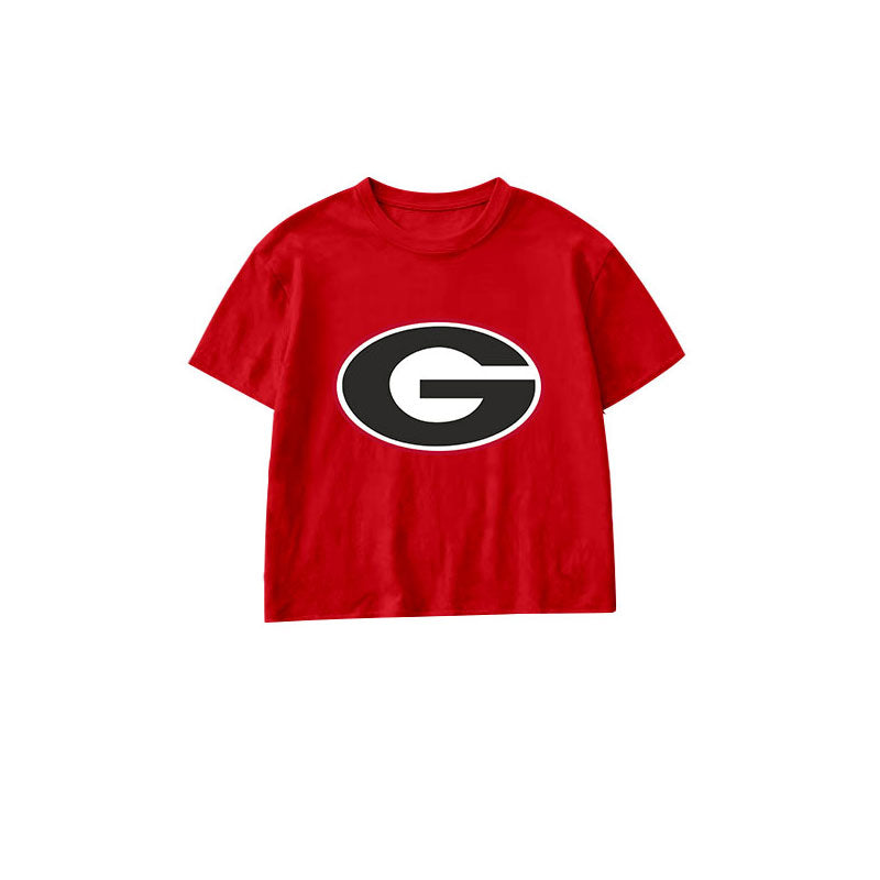 preorder BT1886 Items Red Short Slevve Boys Top