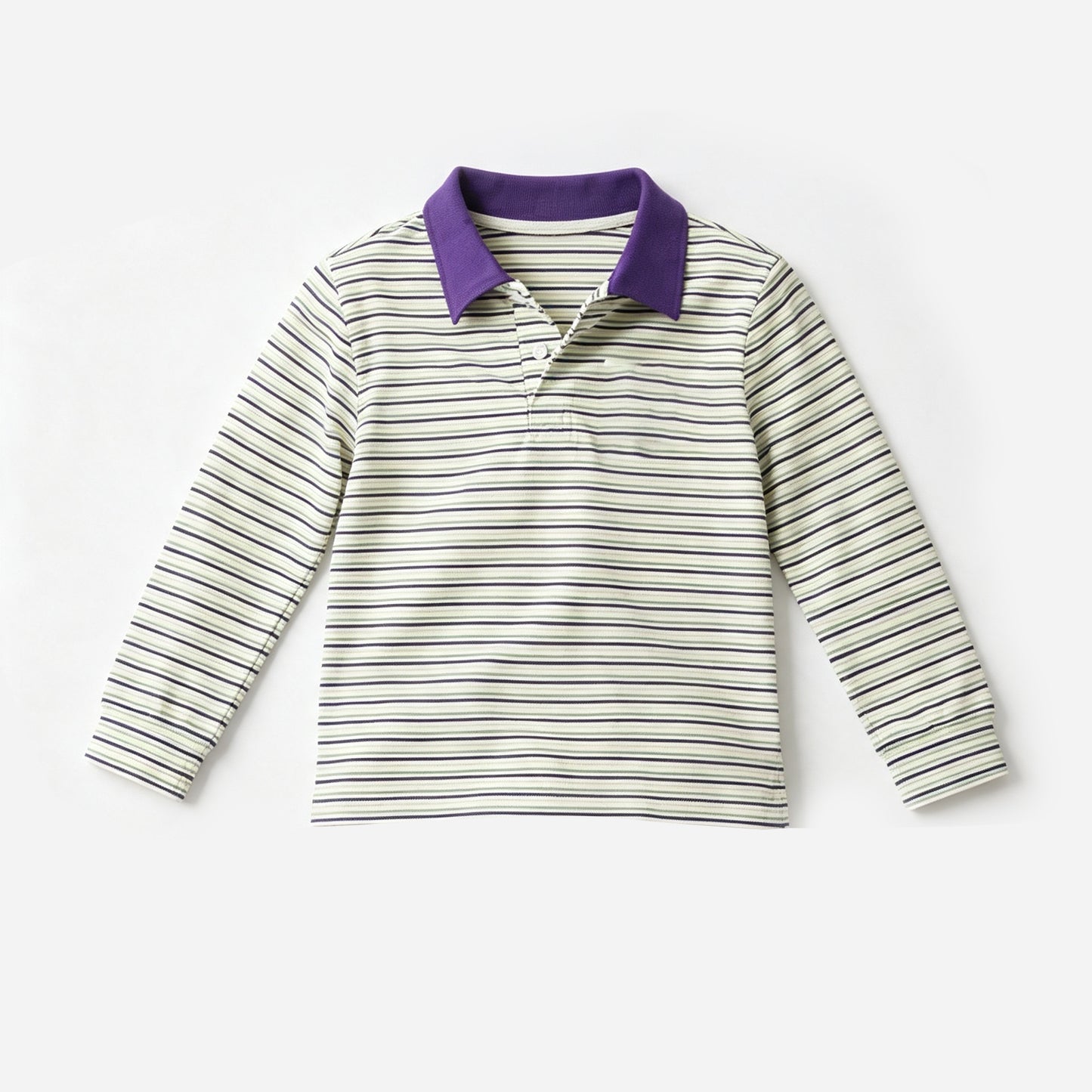 preorder BT1911 Mardi Gras Striped Long Sleeve Boys Top