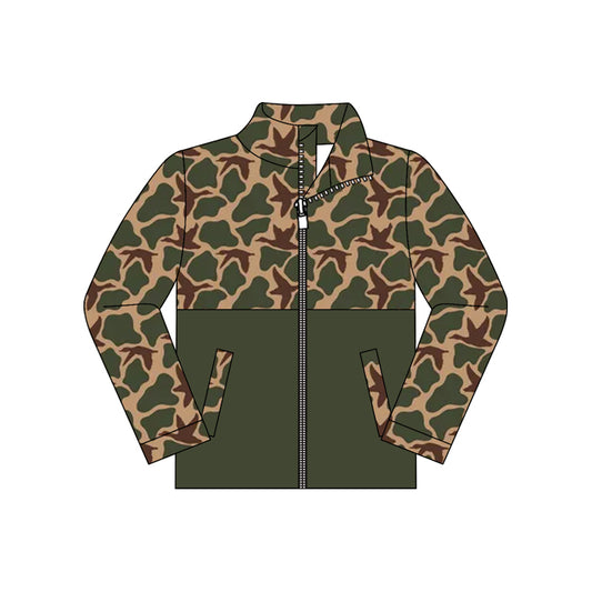 preorder BT1933 Mallard Duck Camo Zipper Hoodie Long Sleeve Boys Coat