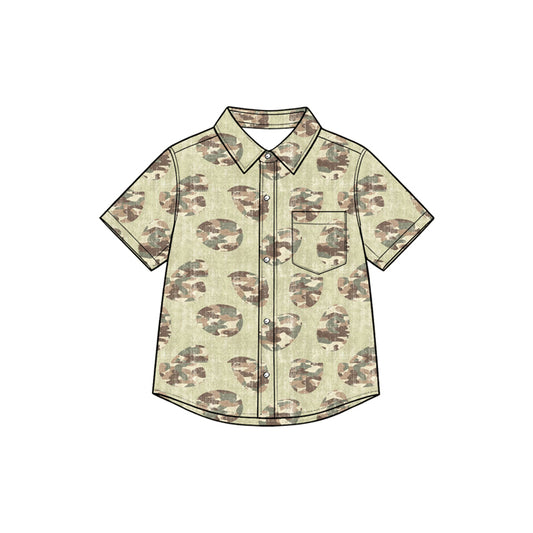 preorder BT1955 Easter Camo Bunny Rabbit Short Sleeve Boys Top