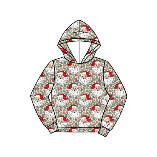 preorder BT1972 Christmas Santa Camo Hoodie Long Sleeve Boys Top