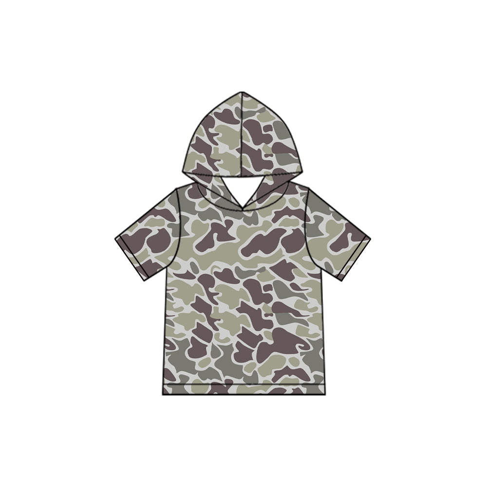 preorder BT1987 Camo Hoodie Short Sleeve Boys Top