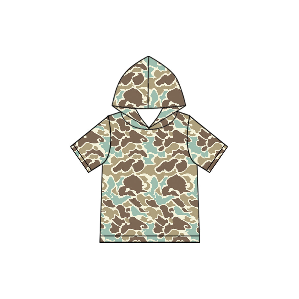 preorder BT1989 Camo Hoodie Short Sleeve Boys Top