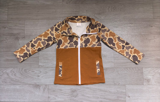 preorder Samples BT1998 Camo Hoodie Zipper Long Sleeve Boys Coat