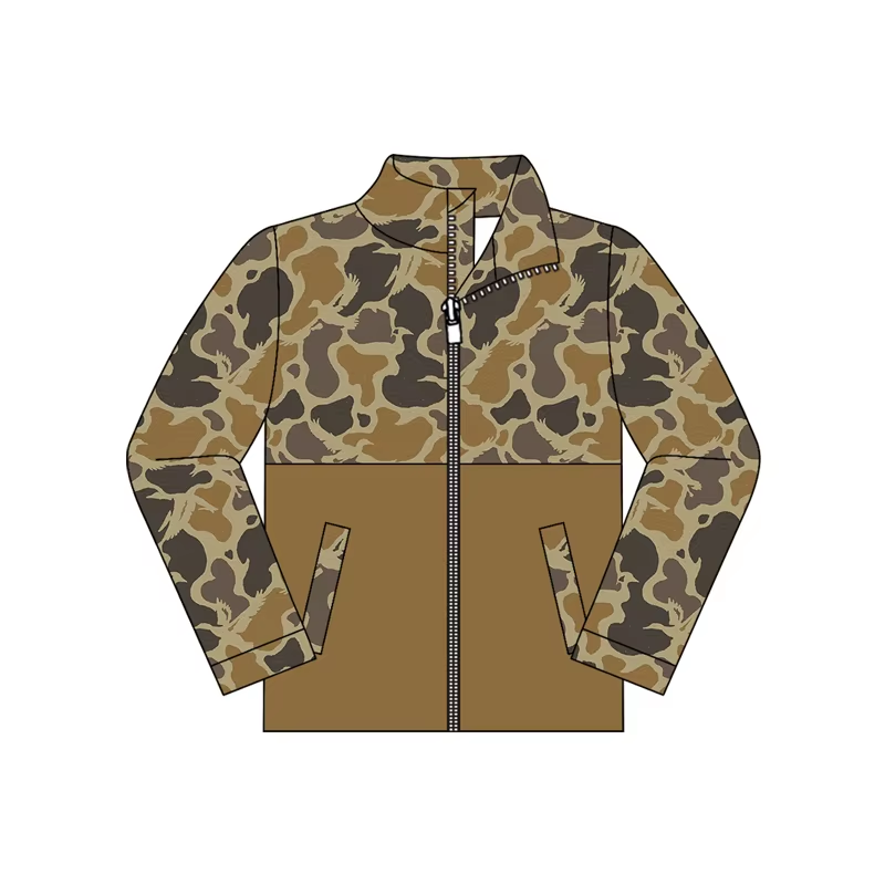 preorder BT1998 Camo Hoodie Zipper Long Sleeve Boys Coat
