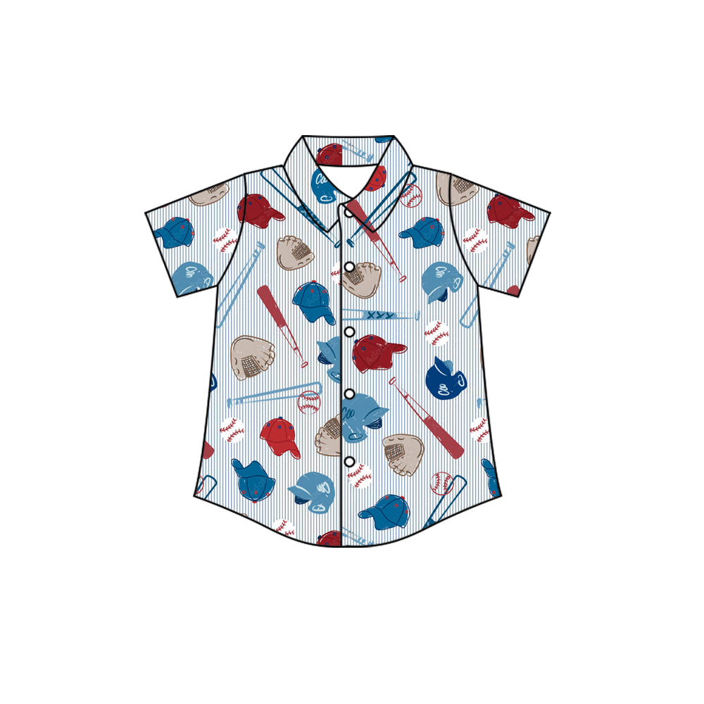 preorder BT2000 Play Baseball Blue Short Sleeve Boys Top