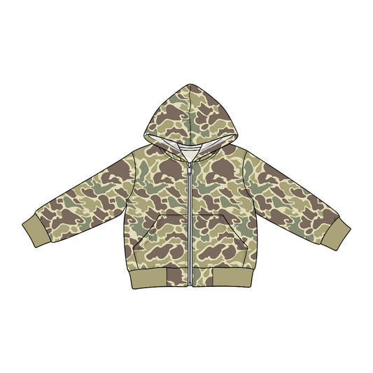 preorder BT2013 Camo Pocket Zipper Long Sleeve Boys Denim Coat