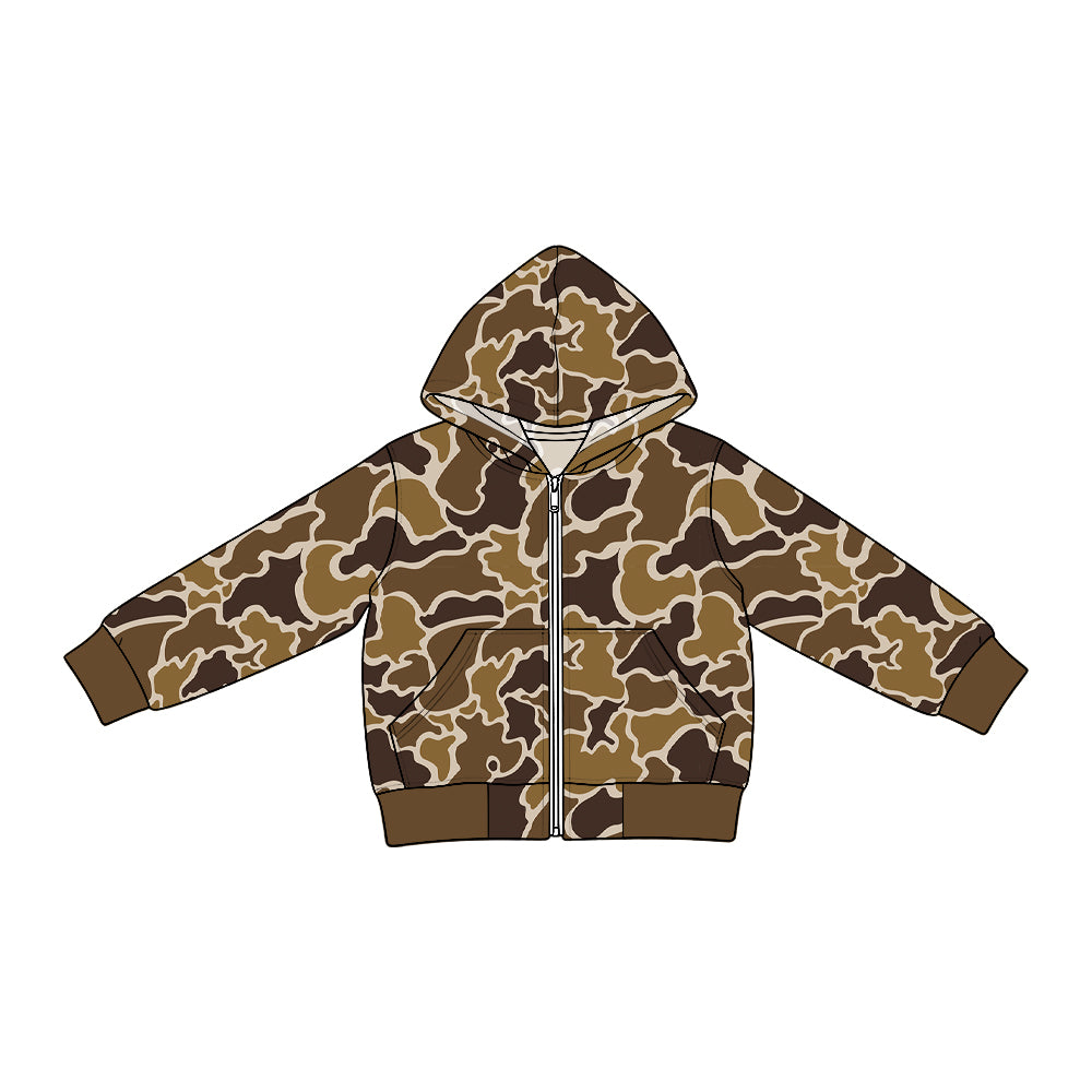 preorder BT2015 Camo Pocket Zipper Long Sleeve Boys Denim Coat