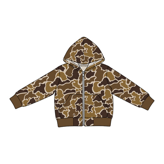 preorder BT2015 Camo Pocket Zipper Long Sleeve Boys Denim Coat