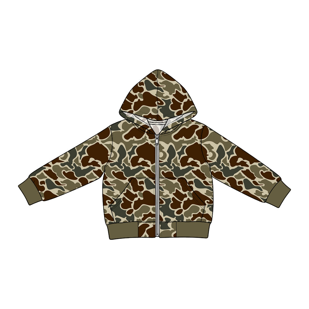 preorder BT2018 Camo Pocket Zipper Long Sleeve Boys Denim Coat