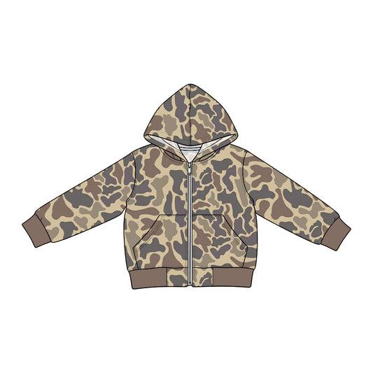 preorder BT2019 Camo Pocket Zipper Long Sleeve Boys Denim Coat