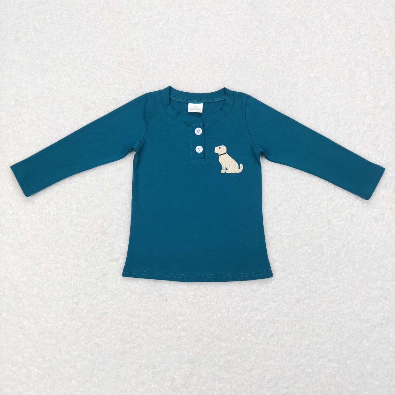 GT0354 Hunt dog green long sleeve girls top