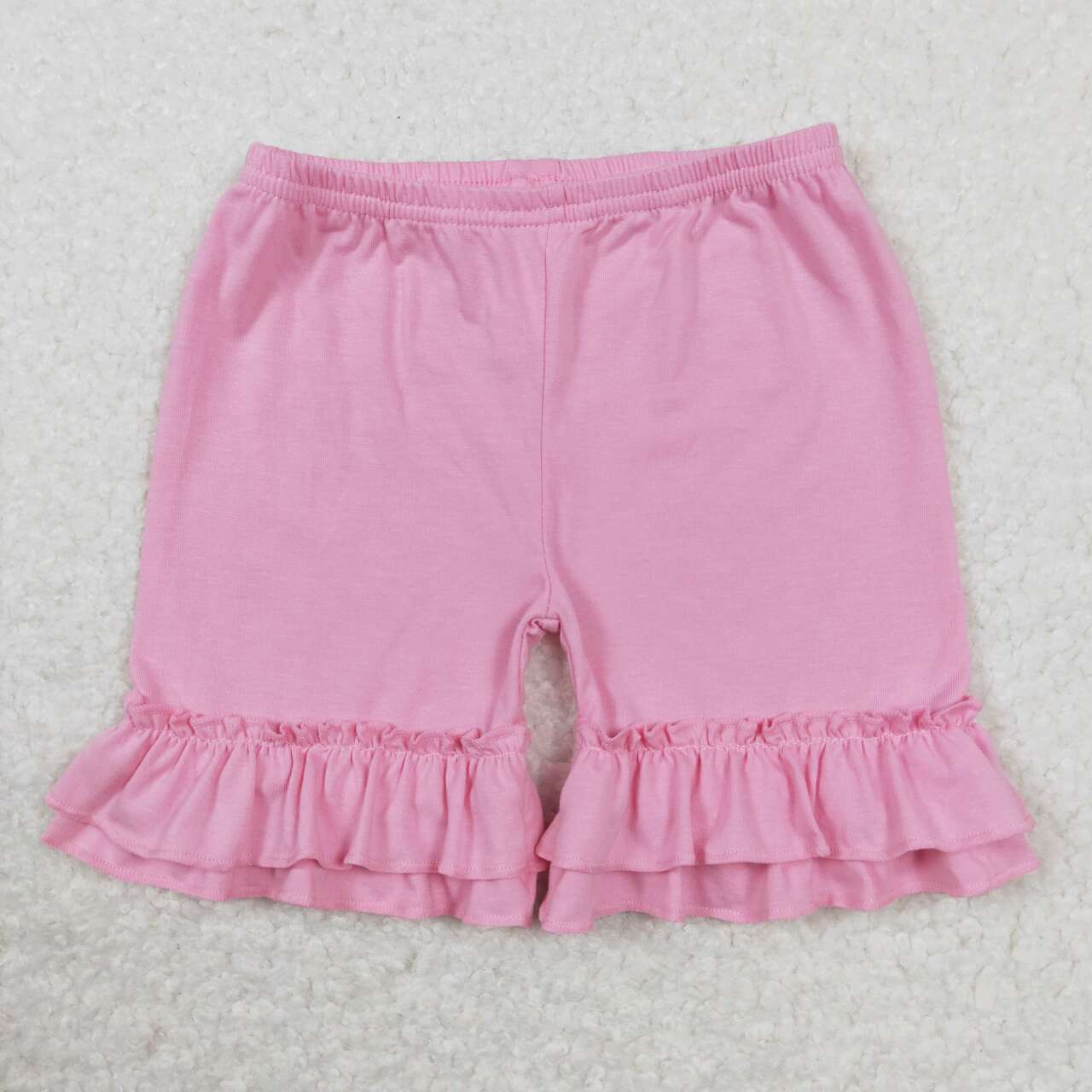 SS0181 Pink Ruffles Girls Summer Shorts cotton shorts