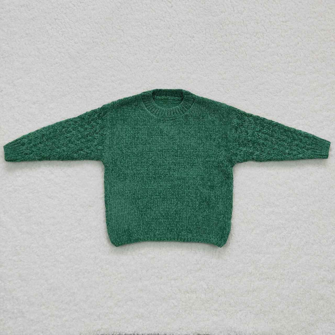 GT0217 Green long sleeve kids sweater