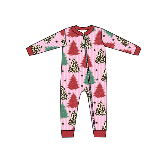 custom S 9.2 Christmas tree pink kids romper