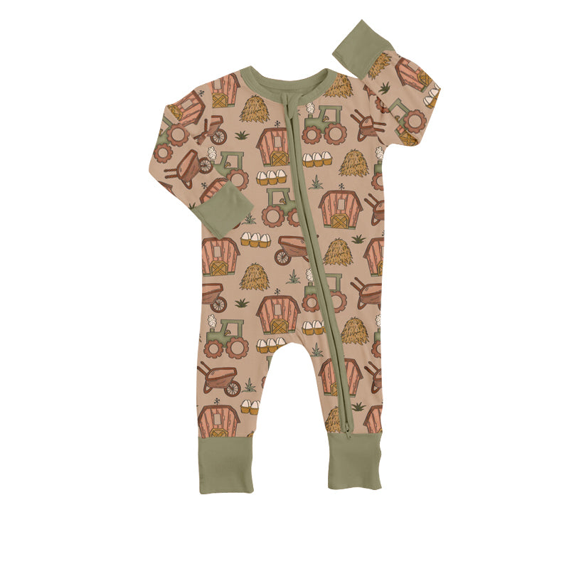 custom S 9.2 Farm tractor kids romper