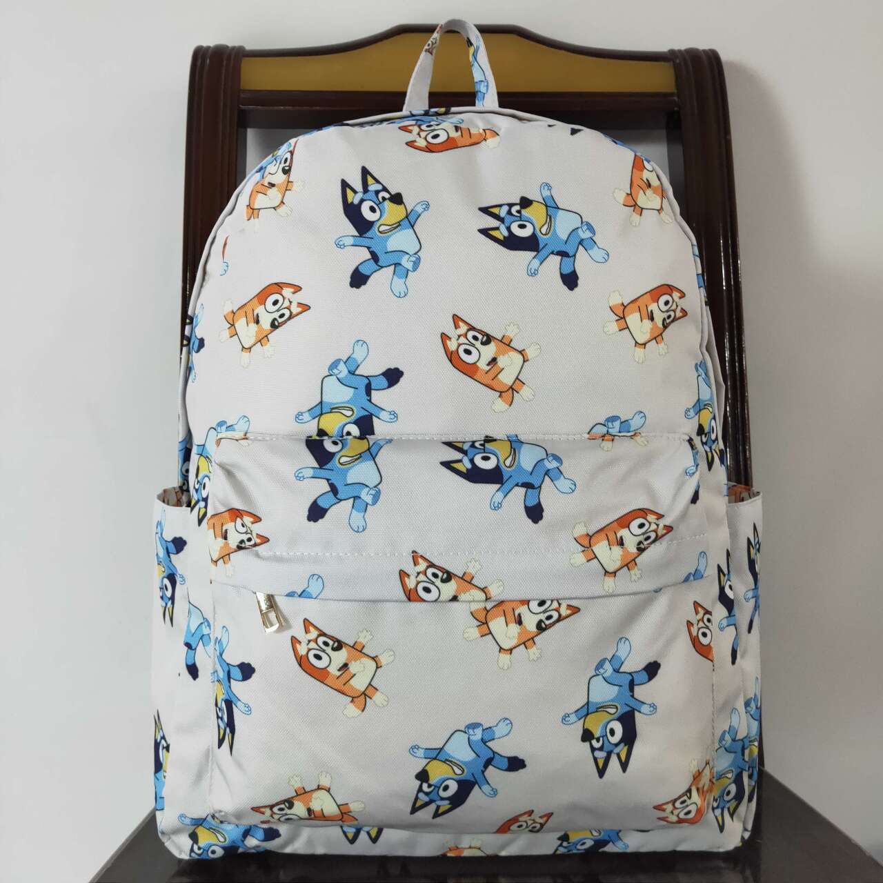 BA0194 blue dog orange dog kids bag