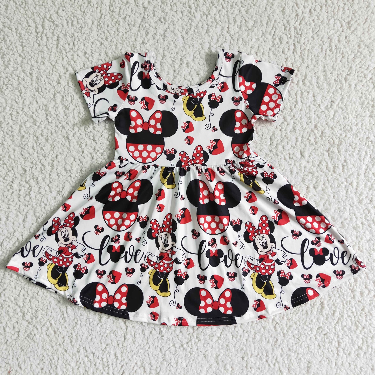 GSD0044 Cartoon Short Sleeve Twirl Dress