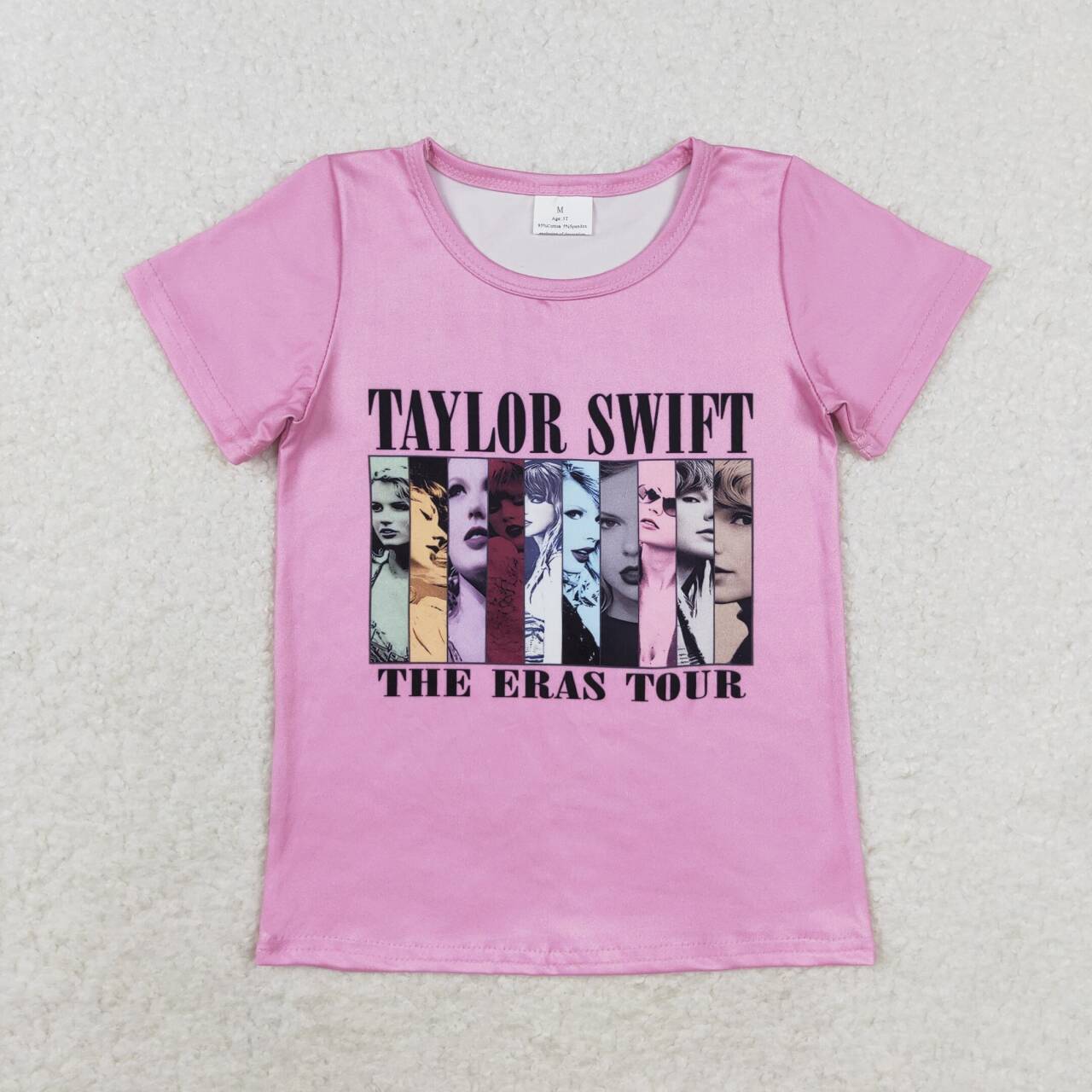 GT0690 Taylor country singer pink short sleeve girls top