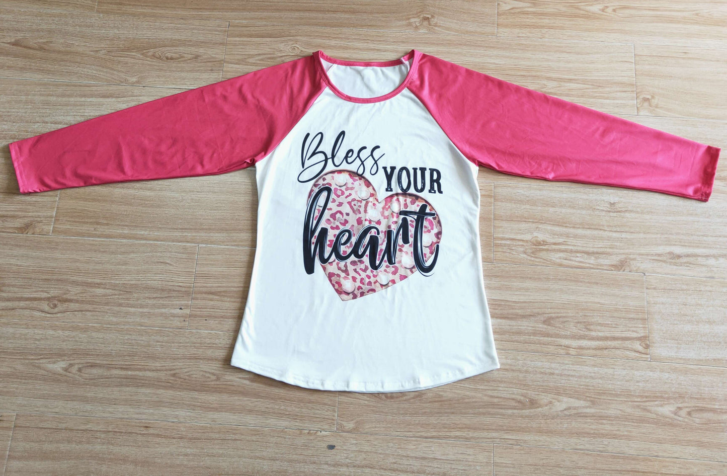 6 A30-2 Adult Bless Your Heart Long Sleeve Valentine T-shirts