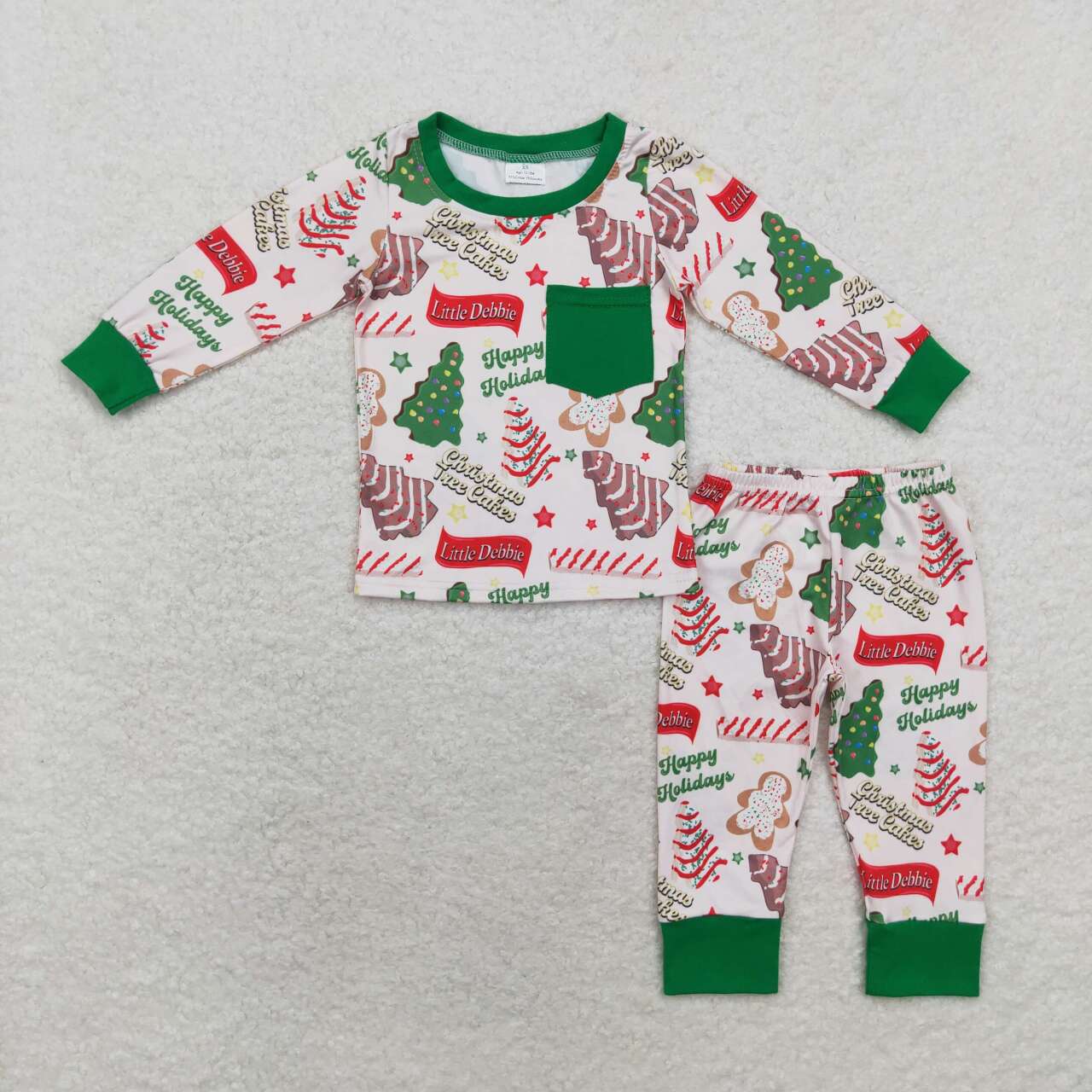 BLP0506 Christmas its the season cake long sleeve pants boys pajamas