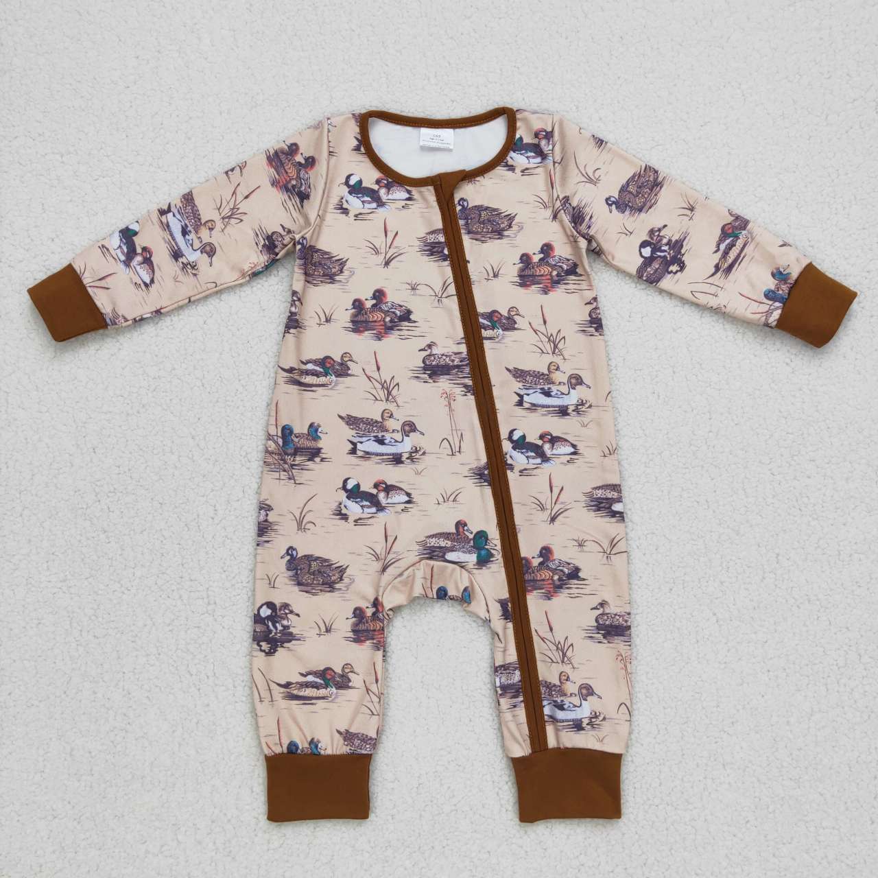 USA SHOP LR0667 Mallard duck long sleeve kids romper