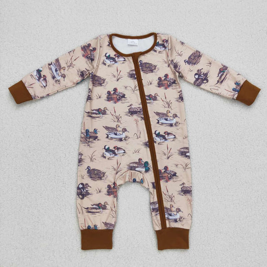 USA SHOP LR0667 Mallard duck long sleeve kids romper