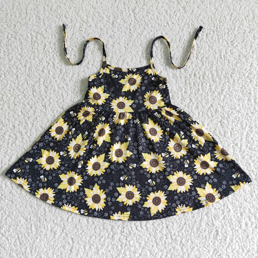 GSD0036 Summer Sunflower Baby Girls Twirl Dress