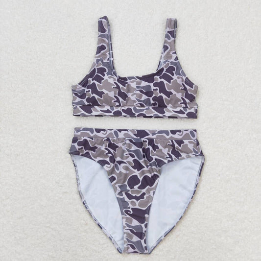 S0321 grey camo adult swimsuits