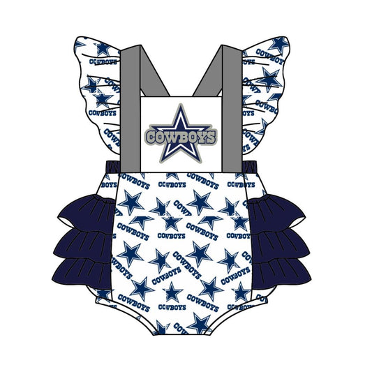 custom S 9.2 Cowboys star kids romper