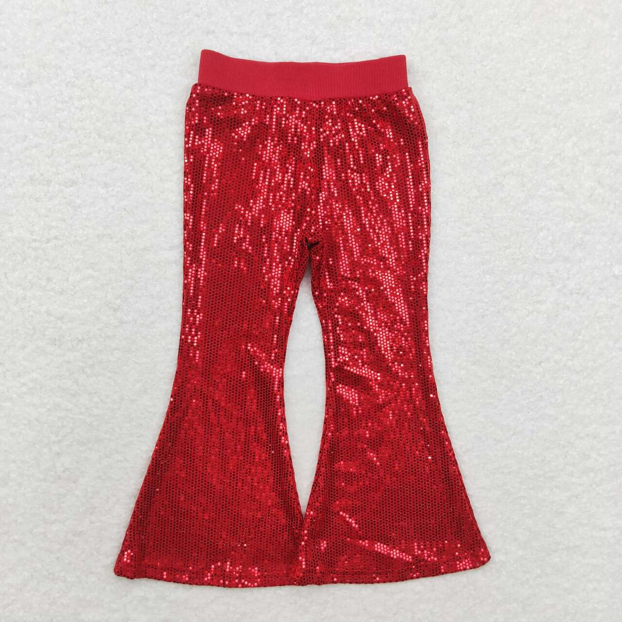 P0497 red sequin girls pants
