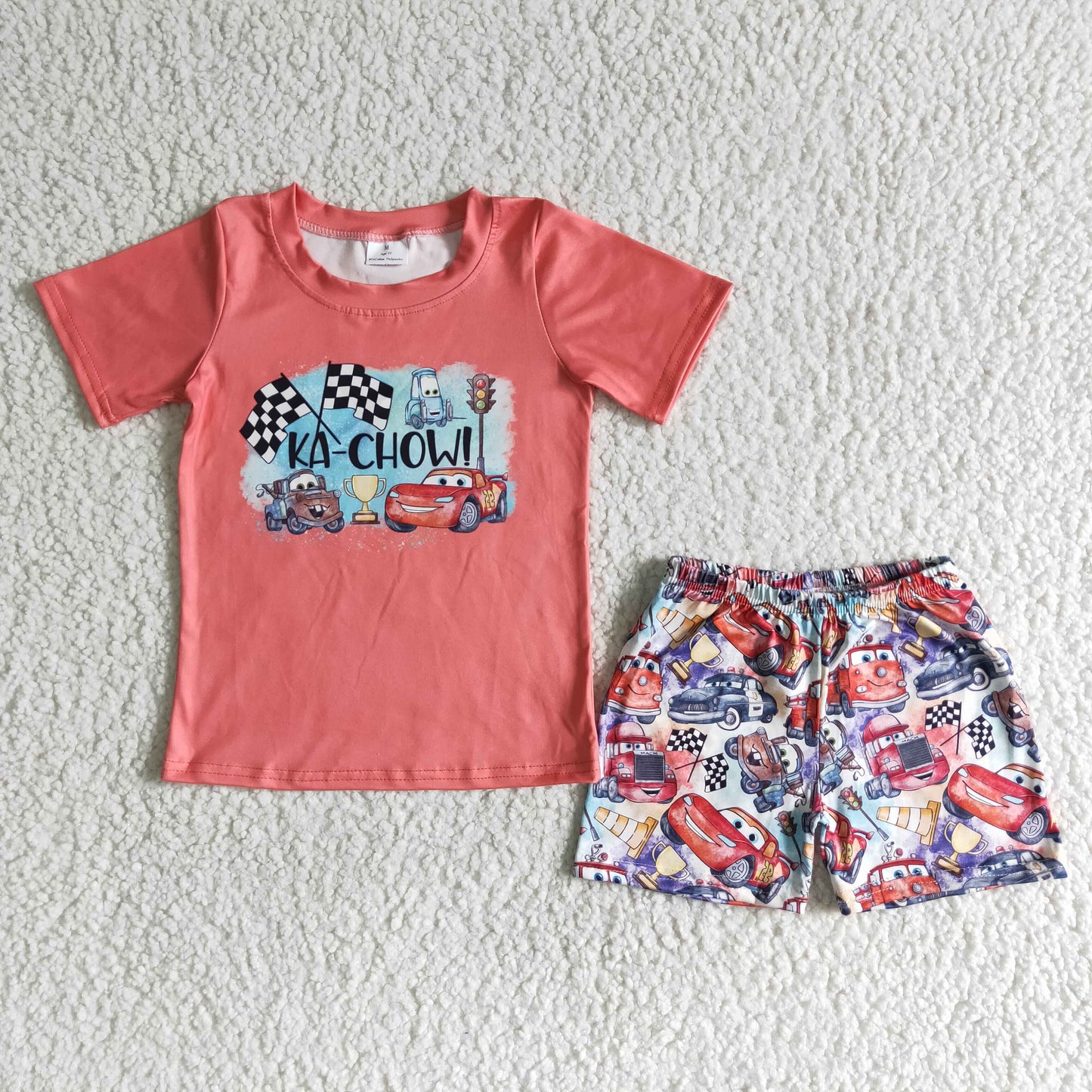 B15-25 Boys Summer Short Sleeve Cartoon Cool Outfits