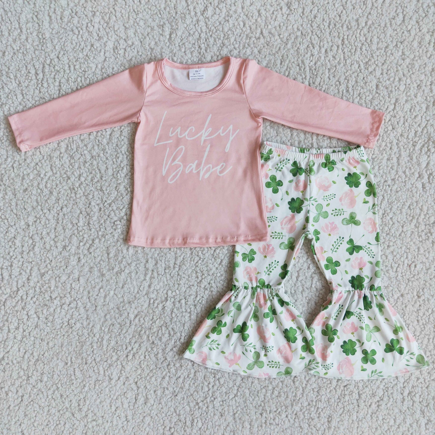 Pink Clover St. Patrick Girls Outfits