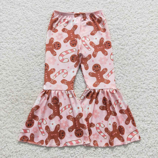 P0240 Christmas gingerbread man pink girls pants