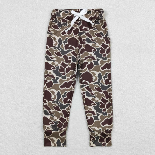 P0433 Camo brown pockets boys pants