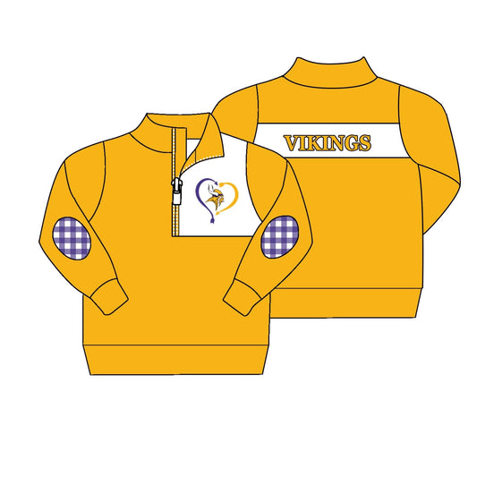 custom S 9.27 Yellow long sleeve girls pullover