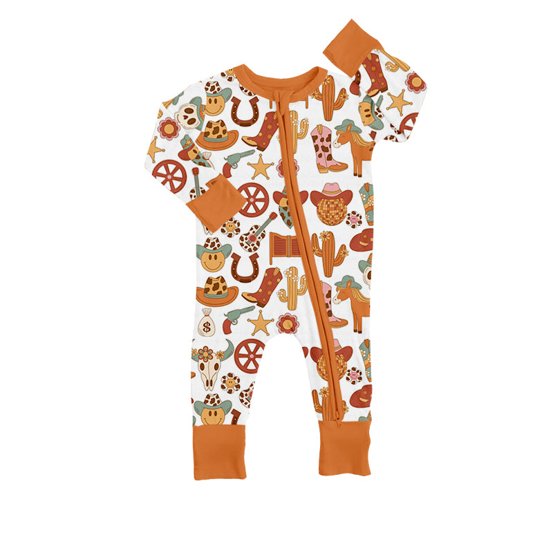 custom S 9.2 Wester boot cactus kids romper