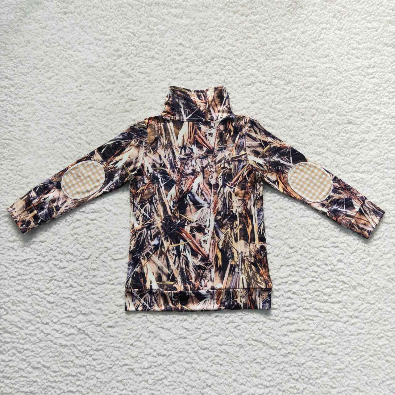 BT0333 Hunt camo tree branch dog long sleeve bpys top