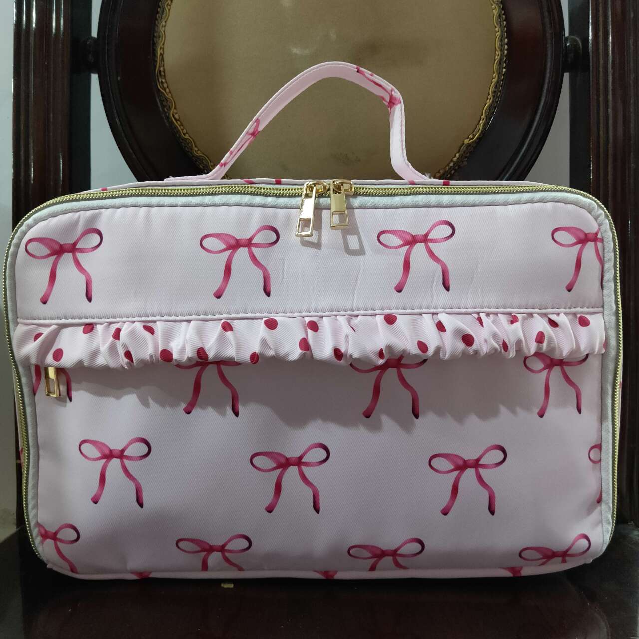 BA0234 pink bows lunch bag lunchbox