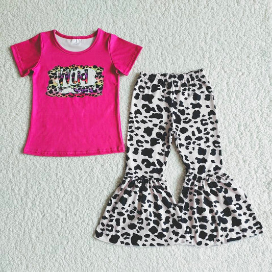 $2.99 B7-30 Wild One Hot Pink Leopard Print Baby Girls Set